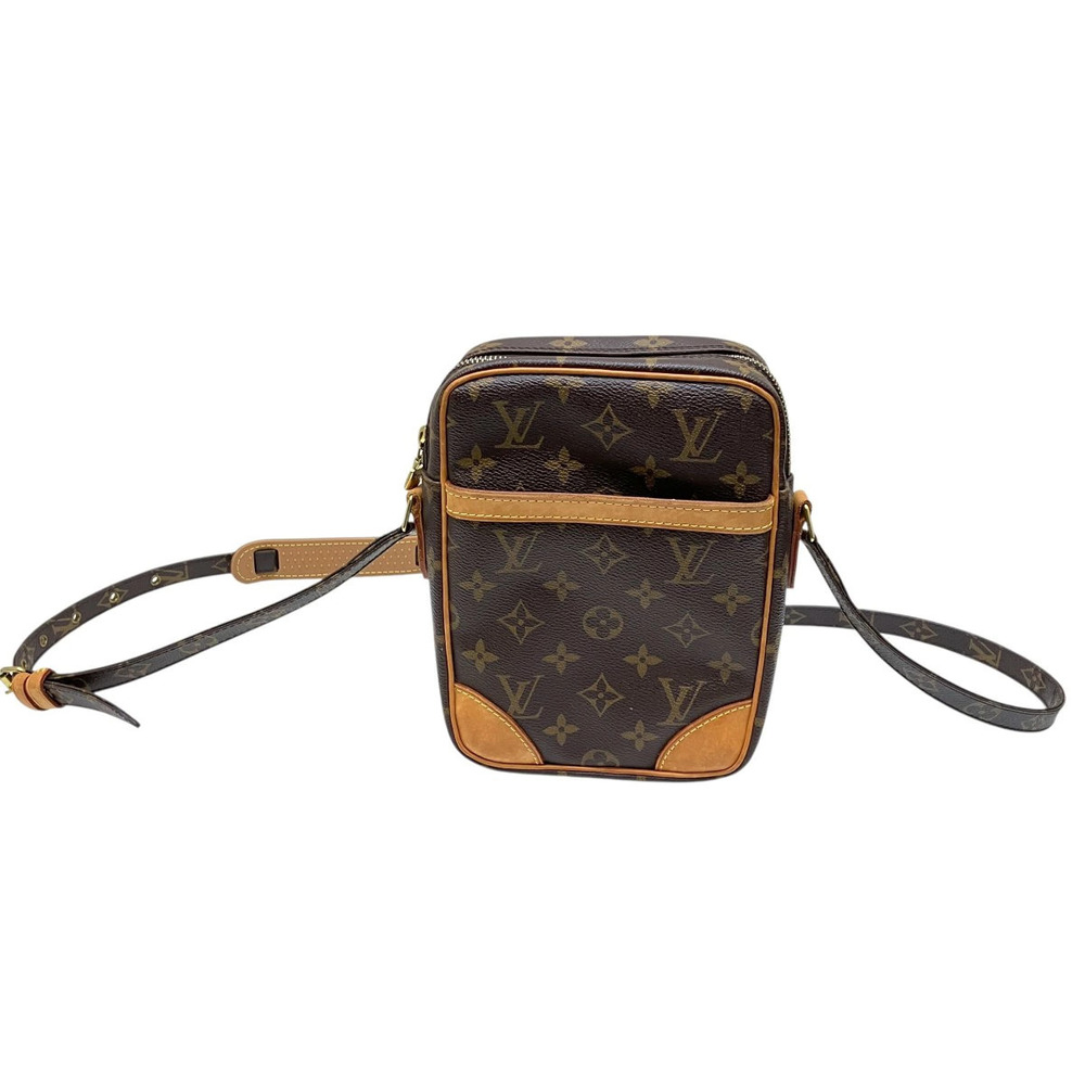 Louis Vuitton Danuve Monogram Shoulder Bag Canvas Leather Brown